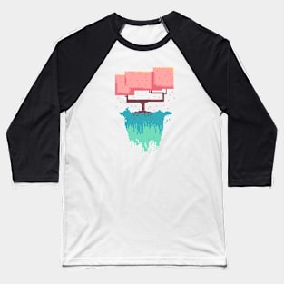 Pixel Art Tree Baseball T-Shirt